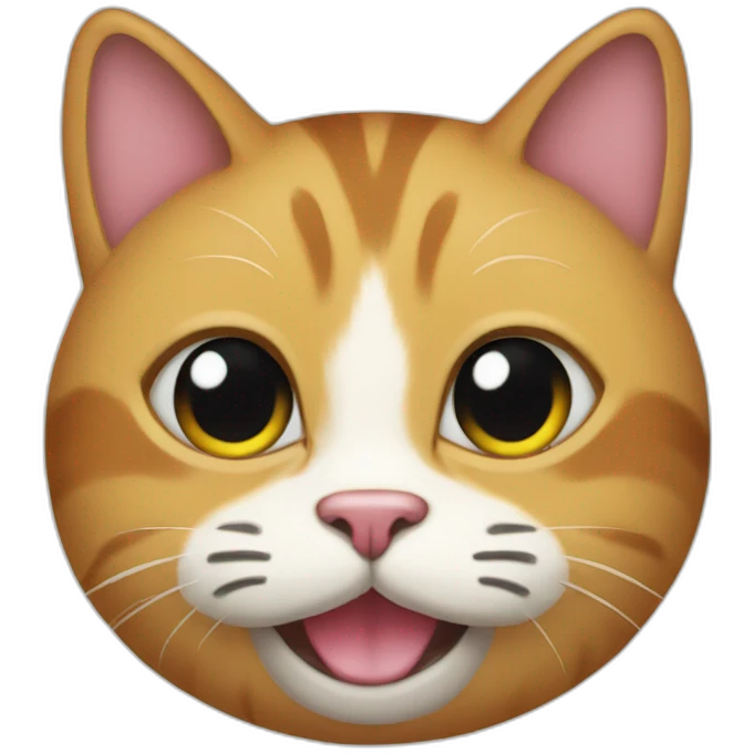 a cat's face in a gaot emoji