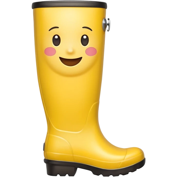 yellow welly, apple style emoji, cheerful expression emoji