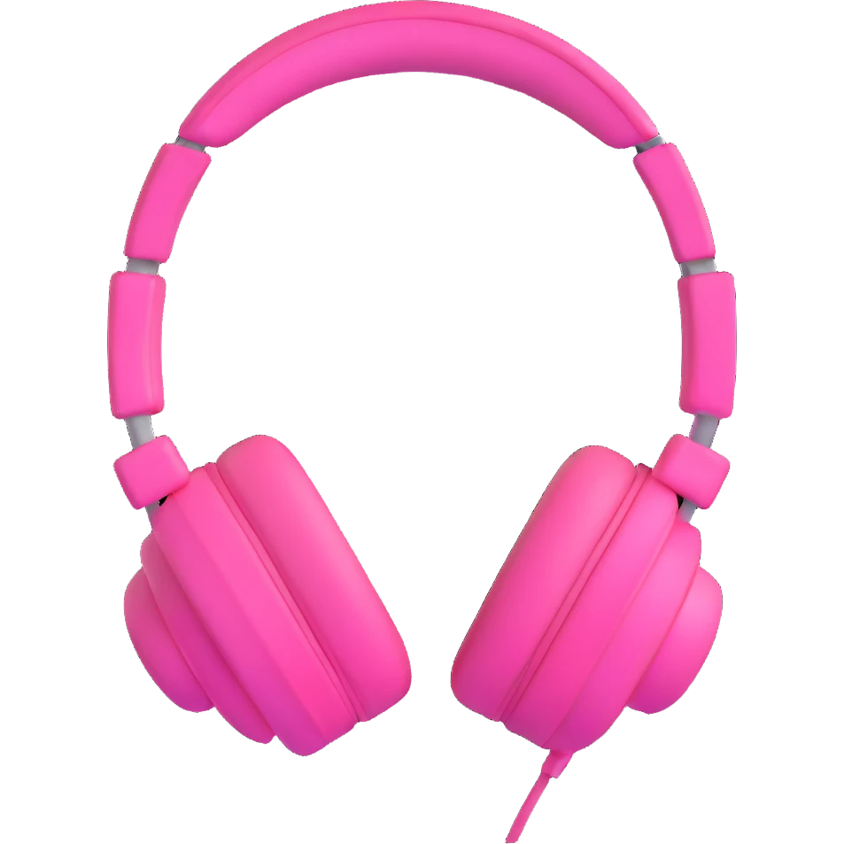 pink gothic headphones emoji