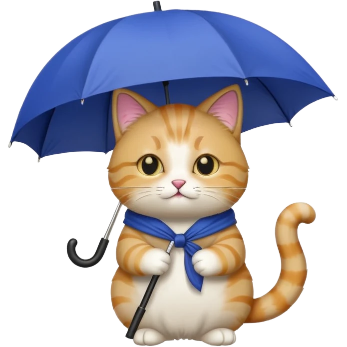 cat holding an umbrella emoji