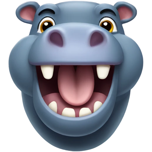 a hippo slapping his face emoji