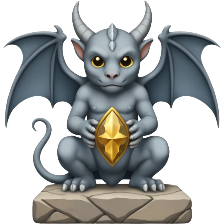 Gargoyle tarot card cute  emoji