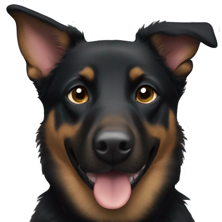 Black australian kelpie and german shepherd mix emoji
