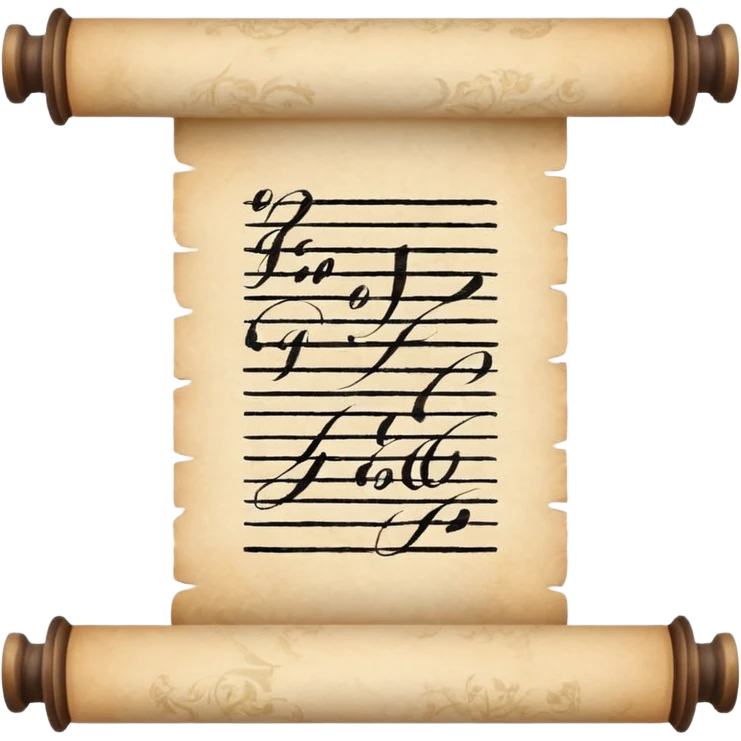 Calligraphy scroll emoji