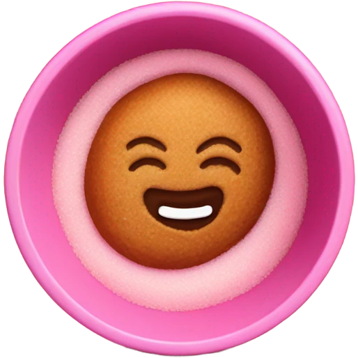 Cinnamon sugar in a pink bowl emoji