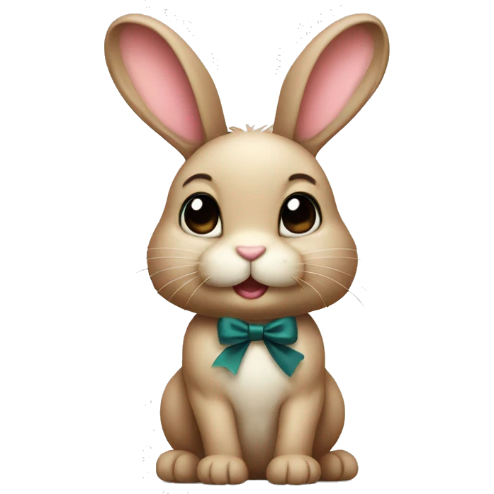 Bunny with a bow emoji