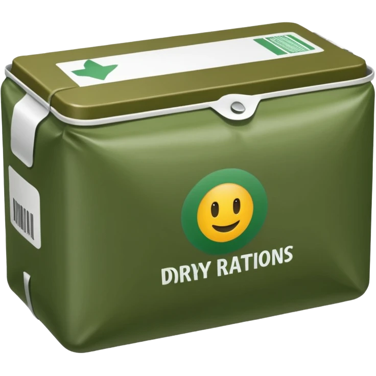 military daily dry rations green color emoji