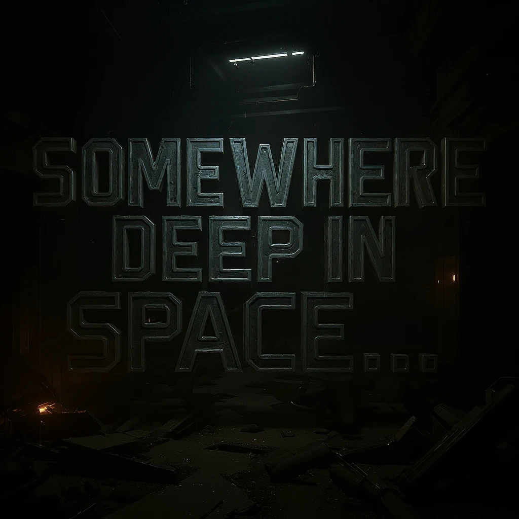 Make the cyberpunk dystopian futurepunk space station look abandoned, with darkened neon lights, signs of decay, and a desolate atmosphere. Keep the photorealistic style and professional photography quality. emoji