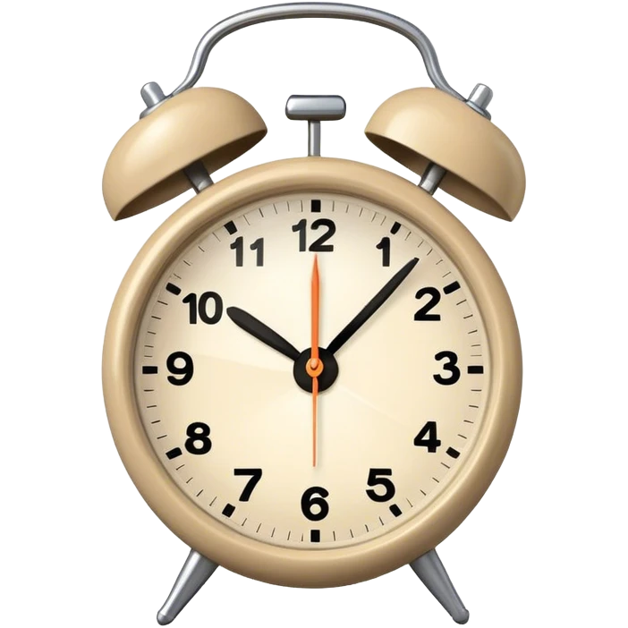 Beige alarm clock emoji