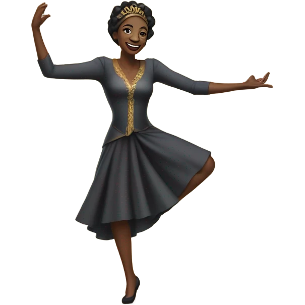 black woman doing a stage bow  emoji