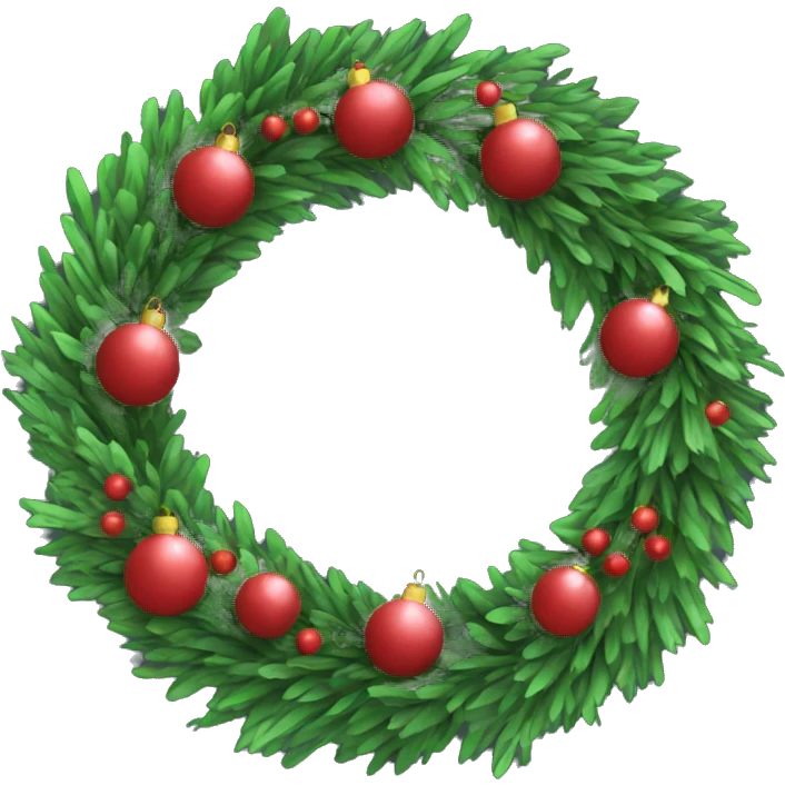 simple christmas wreath  emoji