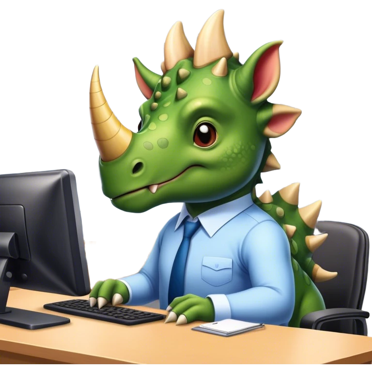 office triceratops emoji
