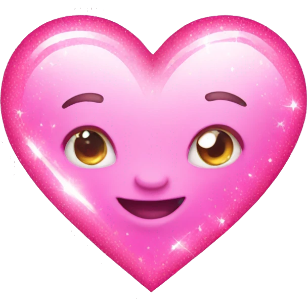 Pink sparkling heart  emoji