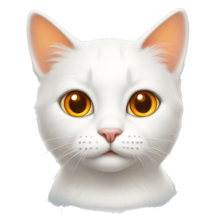 White cat before orange spots emoji