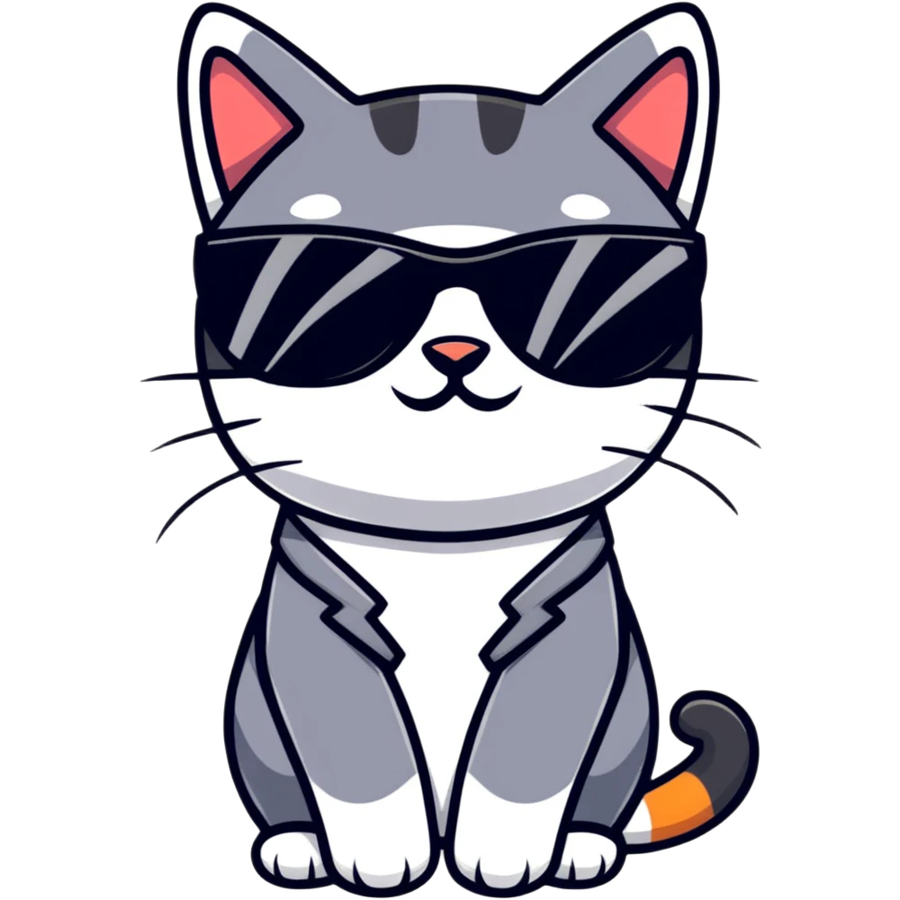 Cat with sunglasses emoji
