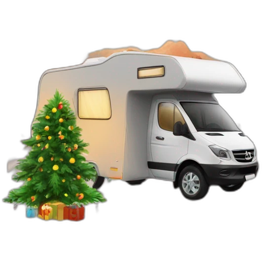 Camping Car Weinsberg Pepper MF with a Christmas Tree  emoji