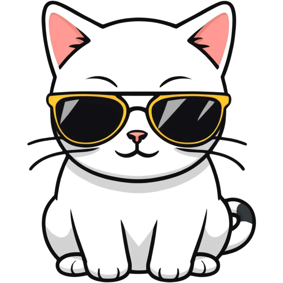 Cat with sunglasses emoji