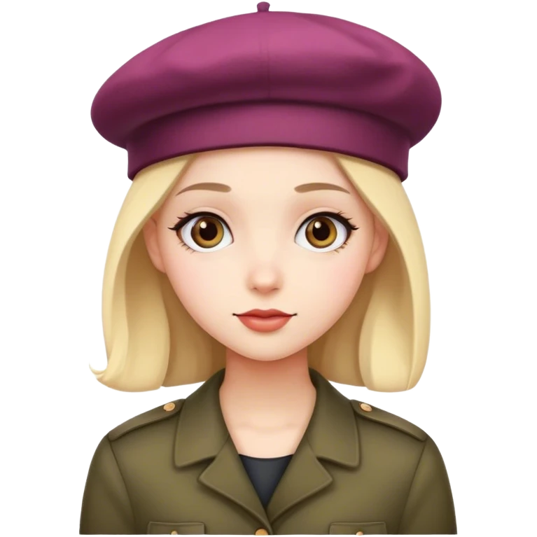 A girl with a beret  emoji