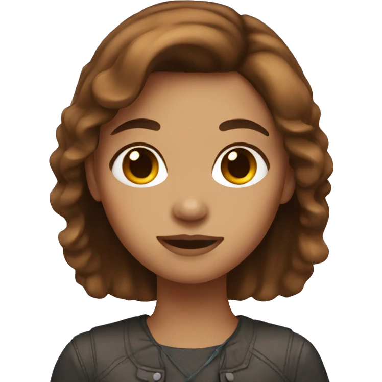 Girl brown hair  emoji