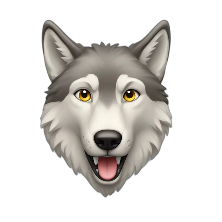 Loup sur un âne emoji