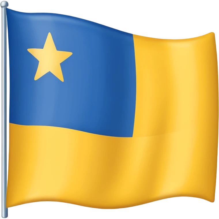 Un drapeu avec 3 couleurs a l'horizontal , le bleu en haut le blanc au centre et le jaune en bas  emoji