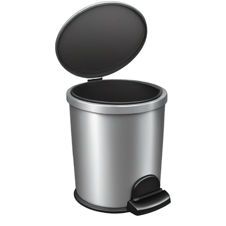 Trash can emoji