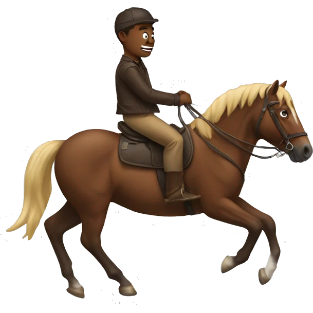 Poop riding a horse emoji