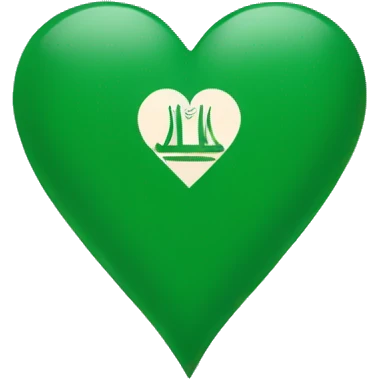 Green heart with ahli Jeddah flag  emoji