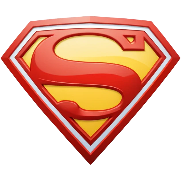 white Superman emblem  emoji