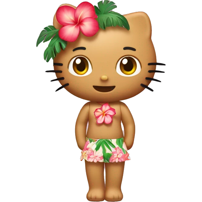 Tan Hawaii hello kitty  emoji