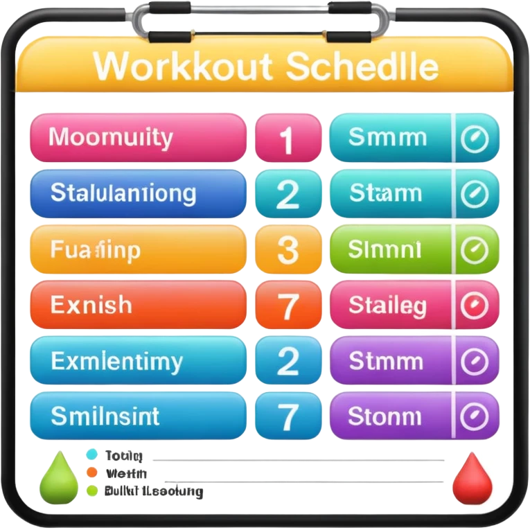 workout schedule emoji