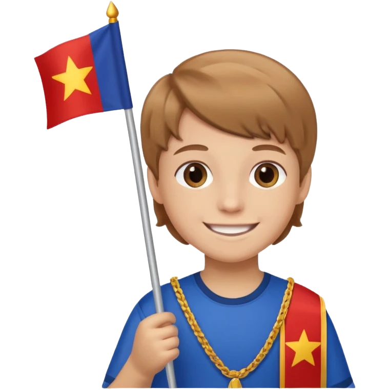 Flag holder kid emoji