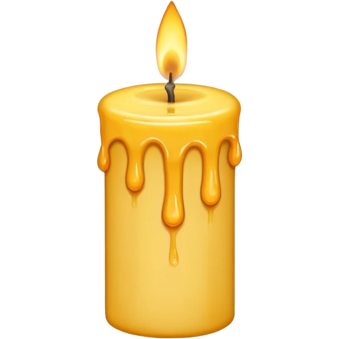 Leaning Candle dripping wax emoji