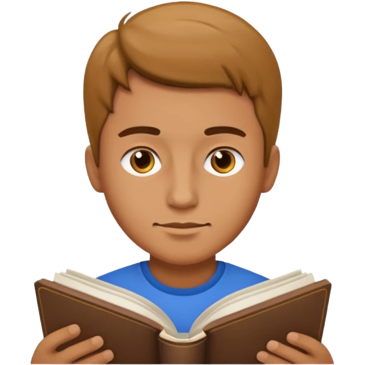 A man reading book emoji
