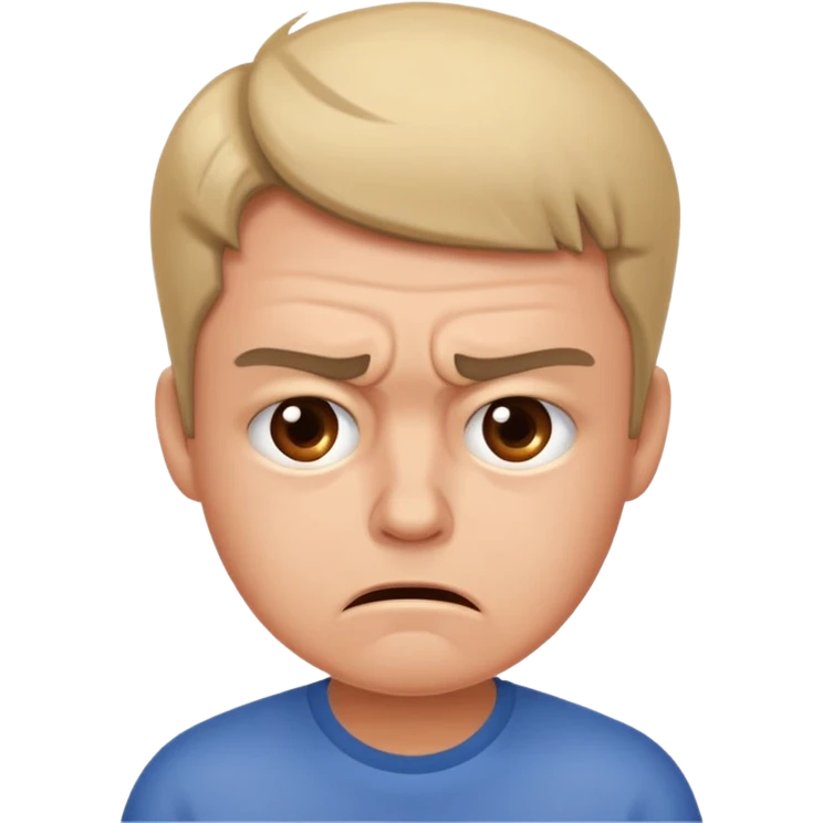 Upset customer emoji