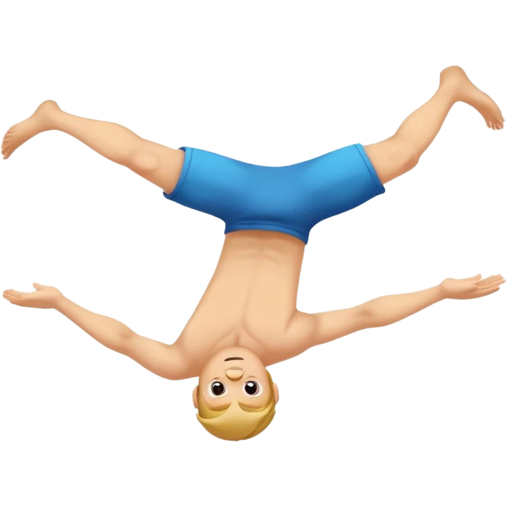 man doing a flip emoji