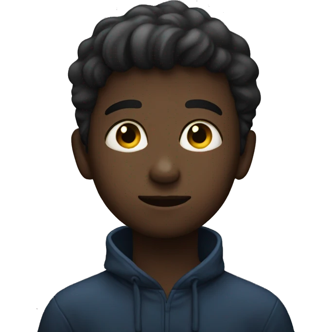 nighttime gaze of a lone boy emoji
