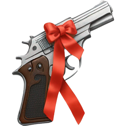pistol with a ribbon emoji