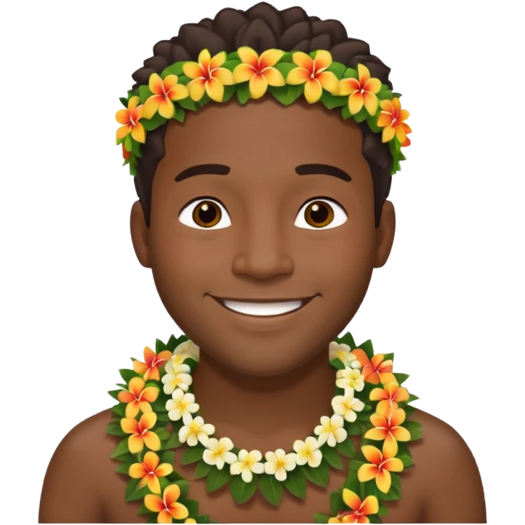 hawaian black man emoji