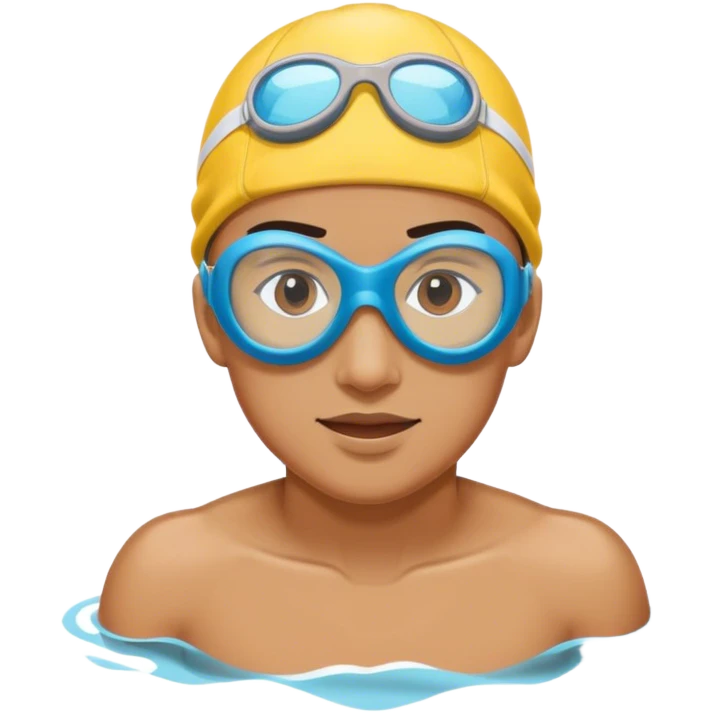 swimmer with googles and cap emoji