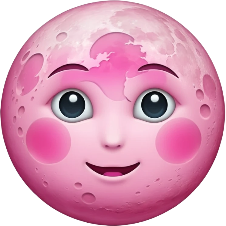 Pink moon emoji
