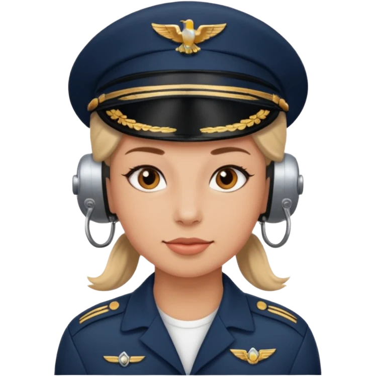 Pilot without cap just earrings 
 emoji