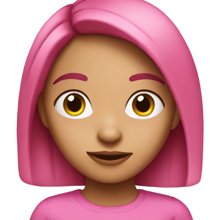 pink brunette girl emoji
