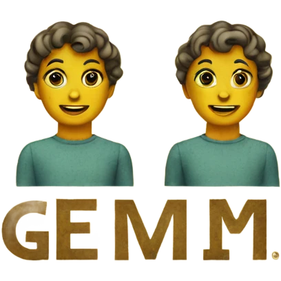 Gemini sign vintage emoji