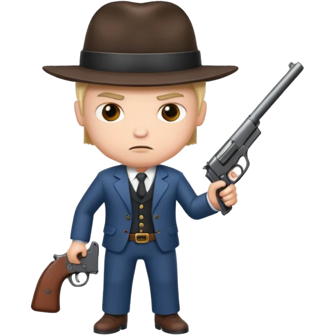 Mini man with a gun emoji