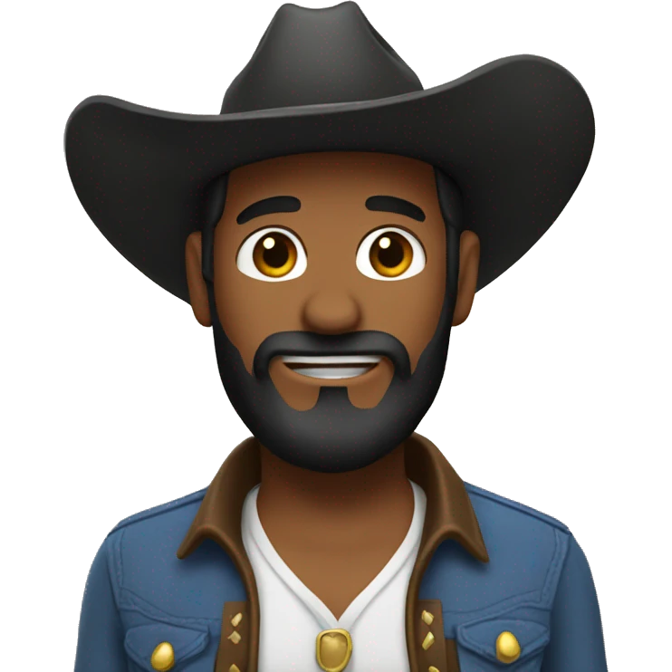 cowboy with black beard emoji