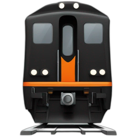 leo Express train black with orange accent emoji