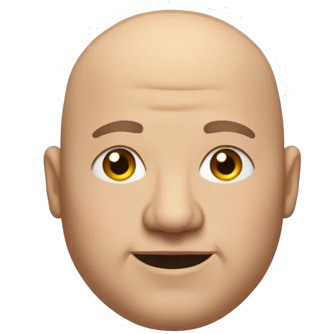 Fat bald man emoji