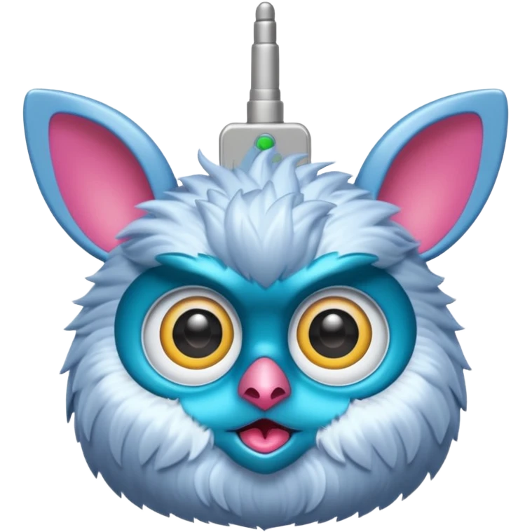 Furby connect with clear antena 1 on head and tiny beak emoji