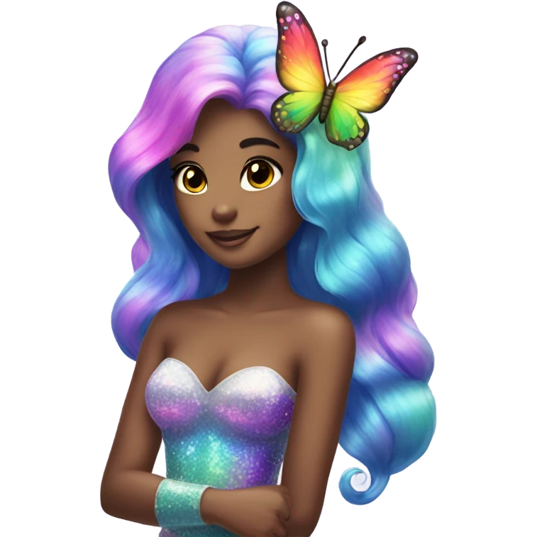 rainbow unicorn horned sparkling butterfly mermaid  emoji